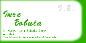 imre bobula business card